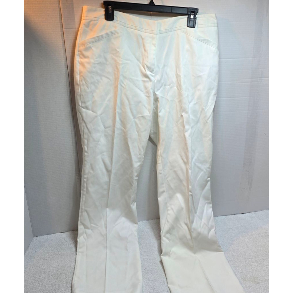 Women's Rafaella White Curvy Trousers Size 12